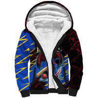 Personalized Antigua And Barbuda Cricket Sherpa Hoodie Falcons Caribbean Lightning Abstract Graphic