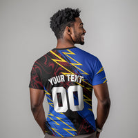 Personalized Antigua And Barbuda Cricket T shirt Falcons Caribbean Lightning Abstract Graphic