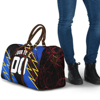 Personalized Antigua And Barbuda Cricket Travel Bag Falcons Caribbean Lightning Abstract Graphic