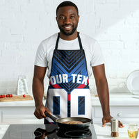 Personalized Antigua And Barbuda Cricket Falcons Apron Abstract Hexagon Pattern Sport
