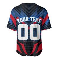 Personalized Antigua And Barbuda Cricket Falcons Baseball Jersey Abstract Hexagon Pattern Sport
