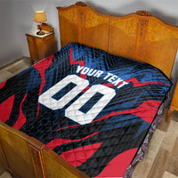 Personalized Antigua And Barbuda Cricket Falcons Quilt Abstract Hexagon Pattern Sport