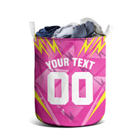 Personalized Barbados Tridents Laundry Basket Cricket Mascot Dynamic Anime Art