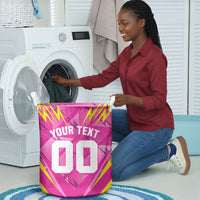 Personalized Barbados Tridents Laundry Basket Cricket Mascot Dynamic Anime Art