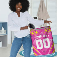 Personalized Barbados Tridents Laundry Basket Cricket Mascot Dynamic Anime Art