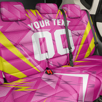 Personalized Barbados Tridents Back Car Seat Cover Cricket Mascot Dynamic Anime Art