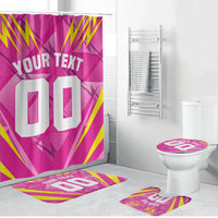 Personalized Barbados Tridents Bathroom Set Cricket Mascot Dynamic Anime Art