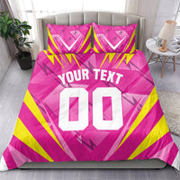 Personalized Barbados Tridents Bedding Set Cricket Mascot Dynamic Anime Art