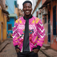 Personalized Barbados Tridents Bomber Jacket Cricket Mascot Dynamic Anime Art