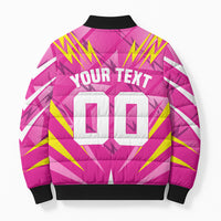 Personalized Barbados Tridents Bomber Puffer Jacket Cricket Mascot Dynamic Anime Art