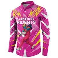 Personalized Barbados Tridents Button Sweatshirt Cricket Mascot Dynamic Anime Art