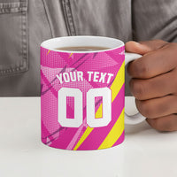 Personalized Barbados Tridents Ceramic Mug Cricket Mascot Dynamic Anime Art
