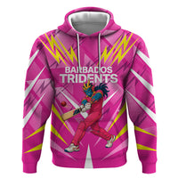 Personalized Barbados Tridents Hoodie Cricket Mascot Dynamic Anime Art
