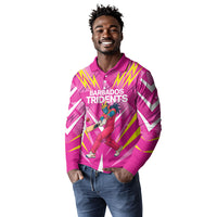 Personalized Barbados Tridents Long Sleeve Polo Shirt Cricket Mascot Dynamic Anime Art