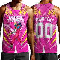 Personalized Barbados Tridents Men Tank Top Cricket Mascot Dynamic Anime Art