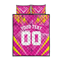 Personalized Barbados Tridents Quilt Bed Set Cricket Mascot Dynamic Anime Art