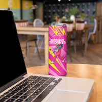 Personalized Barbados Tridents Skinny Tumbler Cricket Mascot Dynamic Anime Art