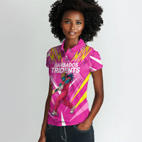 Personalized Barbados Tridents Women Polo Shirt Cricket Mascot Dynamic Anime Art