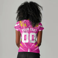 Personalized Barbados Tridents Women V-Neck T-Shirt Cricket Mascot Dynamic Anime Art
