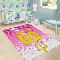 Personalized Barbados Tridents Cricket Area Rug Trident Graphic Splash Pattern Caribbean Sport