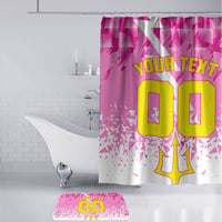 Personalized Barbados Tridents Cricket Bathroom Set Trident Graphic Splash Pattern Caribbean Sport