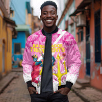 Personalized Barbados Tridents Cricket Bomber Jacket Trident Graphic Splash Pattern Caribbean Sport
