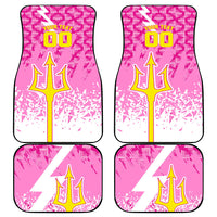 Personalized Barbados Tridents Cricket Car Mats Trident Graphic Splash Pattern Caribbean Sport