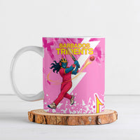 Personalized Barbados Tridents Cricket Ceramic Mug Trident Graphic Splash Pattern Caribbean Sport