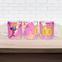 Personalized Barbados Tridents Cricket Ceramic Mug Trident Graphic Splash Pattern Caribbean Sport