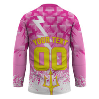 Personalized Barbados Tridents Cricket Hockey Jersey Trident Graphic Splash Pattern Caribbean Sport