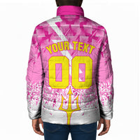 Personalized Barbados Tridents Cricket Padded Jacket Trident Graphic Splash Pattern Caribbean Sport