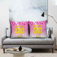 Personalized Barbados Tridents Cricket Pillow Cover Trident Graphic Splash Pattern Caribbean Sport