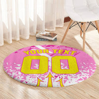 Personalized Barbados Tridents Cricket Round Carpet Trident Graphic Splash Pattern Caribbean Sport