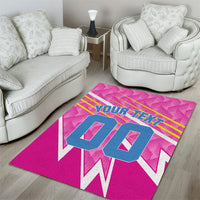 Personalized Barbados Cricket Tridents Area Rug Graphic Geometric Dynamic Sports Mascot