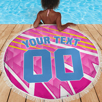 Personalized Barbados Cricket Tridents Beach Blanket Graphic Geometric Dynamic Sports Mascot