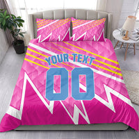 Personalized Barbados Cricket Tridents Bedding Set Graphic Geometric Dynamic Sports Mascot