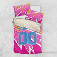 Personalized Barbados Cricket Tridents Bedding Set Graphic Geometric Dynamic Sports Mascot