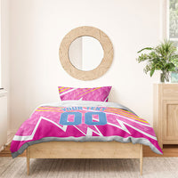 Personalized Barbados Cricket Tridents Bedding Set Graphic Geometric Dynamic Sports Mascot