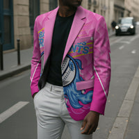 Personalized Barbados Cricket Tridents Blazer Graphic Geometric Dynamic Sports Mascot
