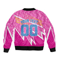Personalized Barbados Cricket Tridents Bomber Jacket Graphic Geometric Dynamic Sports Mascot