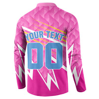 Personalized Barbados Cricket Tridents Button Sweatshirt Graphic Geometric Dynamic Sports Mascot