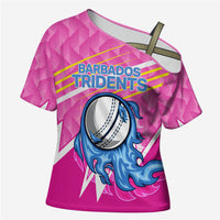 Personalized Barbados Cricket Tridents Cross Shoulder Shirt Graphic Geometric Dynamic Sports Mascot