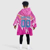 Personalized Barbados Cricket Tridents Kid Wearable Blanket Hoodie Graphic Geometric Dynamic Sports Mascot
