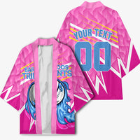 Personalized Barbados Cricket Tridents Kimono Graphic Geometric Dynamic Sports Mascot