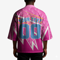 Personalized Barbados Cricket Tridents Kimono Graphic Geometric Dynamic Sports Mascot