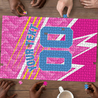 Personalized Barbados Cricket Tridents Puzzle Graphic Geometric Dynamic Sports Mascot