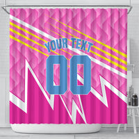 Personalized Barbados Cricket Tridents Shower Curtain Graphic Geometric Dynamic Sports Mascot