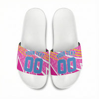 Personalized Barbados Cricket Tridents Slide Sandals Graphic Geometric Dynamic Sports Mascot