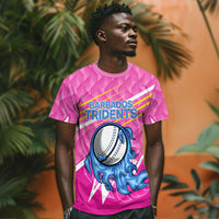 Personalized Barbados Cricket Tridents T shirt Graphic Geometric Dynamic Sports Mascot