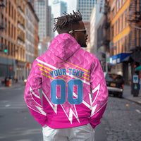 Personalized Barbados Cricket Tridents Zip Hoodie Graphic Geometric Dynamic Sports Mascot